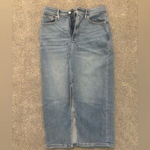 Good American denim midi skirt